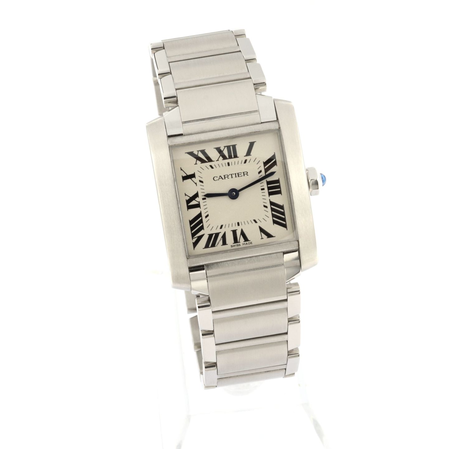 Cartier Tank Française WSTA0005 (2021) - Silver dial 30 mm Steel case (1/6)