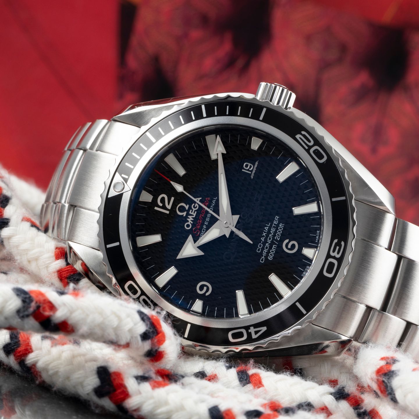 Omega Seamaster Planet Ocean 222.30.46.20.01.001 (Onbekend (willekeurig serienummer)) - Zwart wijzerplaat 46mm Staal (2/8)