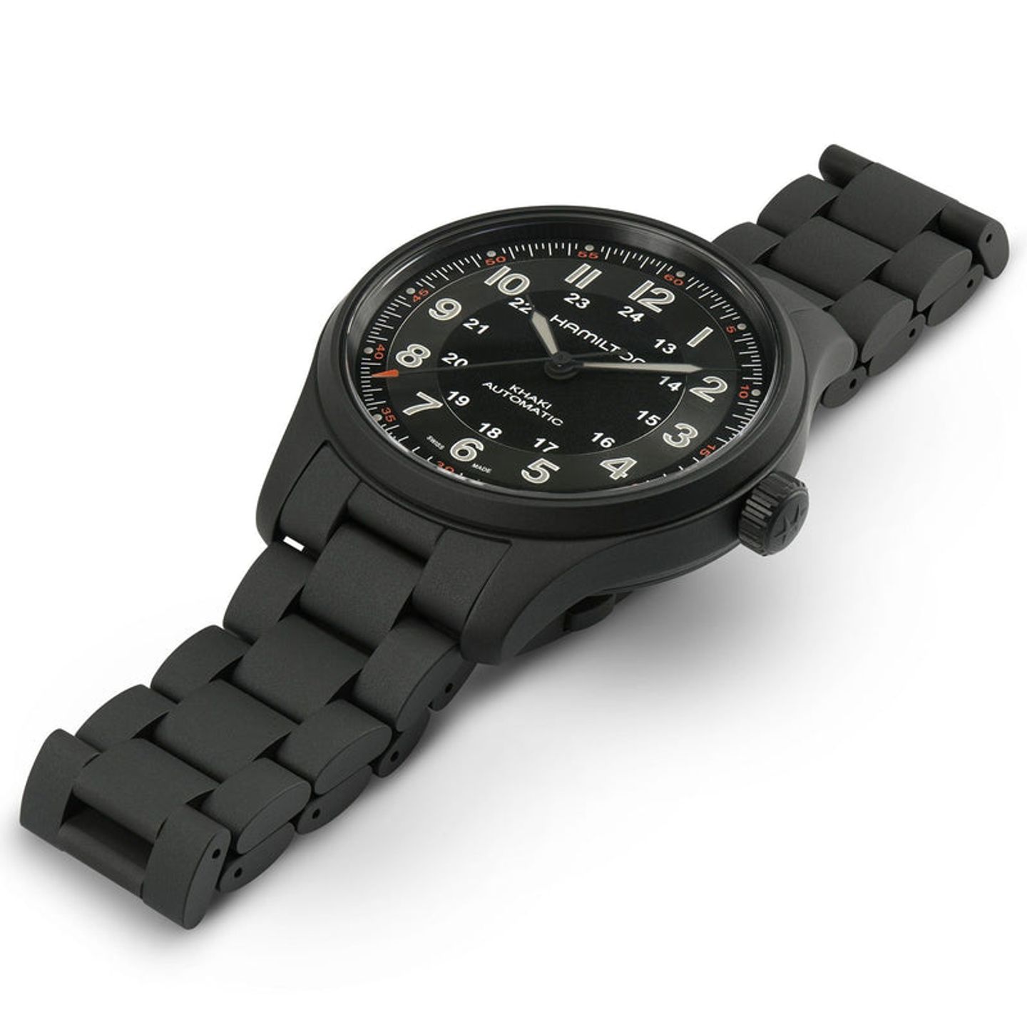 Hamilton Khaki Field H70665130 (2026) - Zwart wijzerplaat 42mm Titanium (6/6)