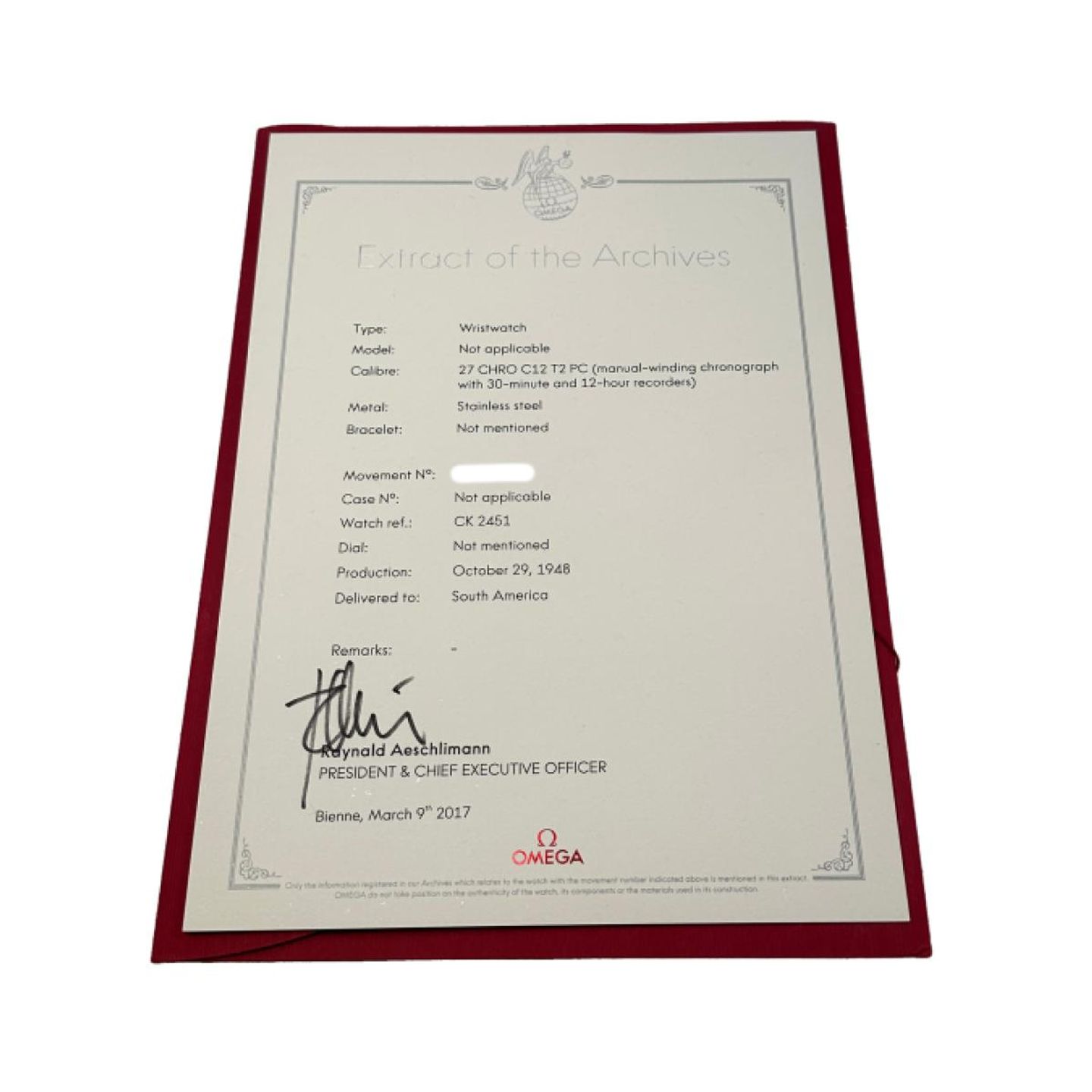 Omega Vintage CK 2451 (1948) - Zwart wijzerplaat 35mm Staal (5/5)