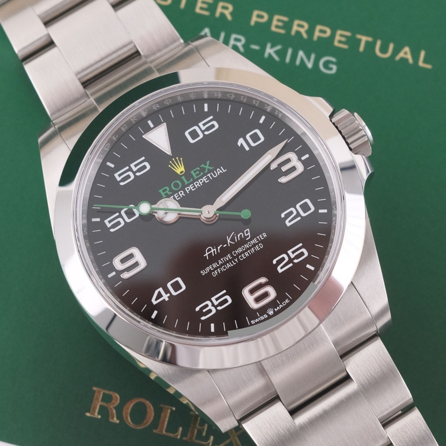 Rolex Air-King 126900 (2024) - Zwart wijzerplaat 40mm Staal (1/8)