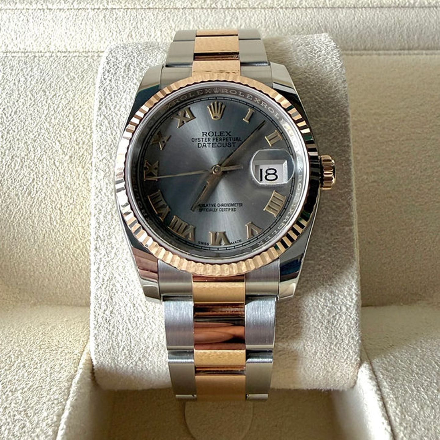 Rolex Datejust 36 116231 (2017) - Grijs wijzerplaat 36mm Goud/Staal (1/7)