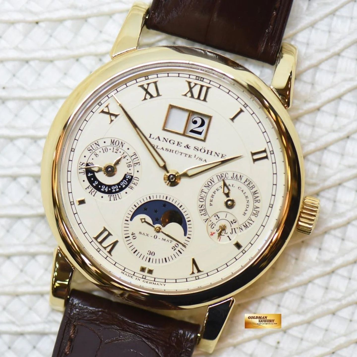 A. Lange & Söhne Langematik Perpetual 310.021 (2006) - White dial 38 mm Yellow Gold case (1/1)