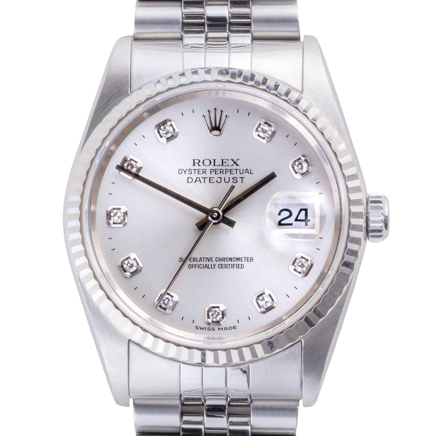 Rolex Datejust 36 16234 (2004) - Silver dial 36 mm Steel case (3/8)