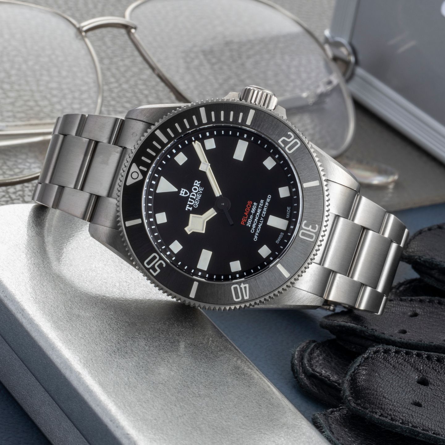 Tudor Pelagos 25407N (Unknown (random serial)) - Black dial 39 mm Titanium case (2/8)
