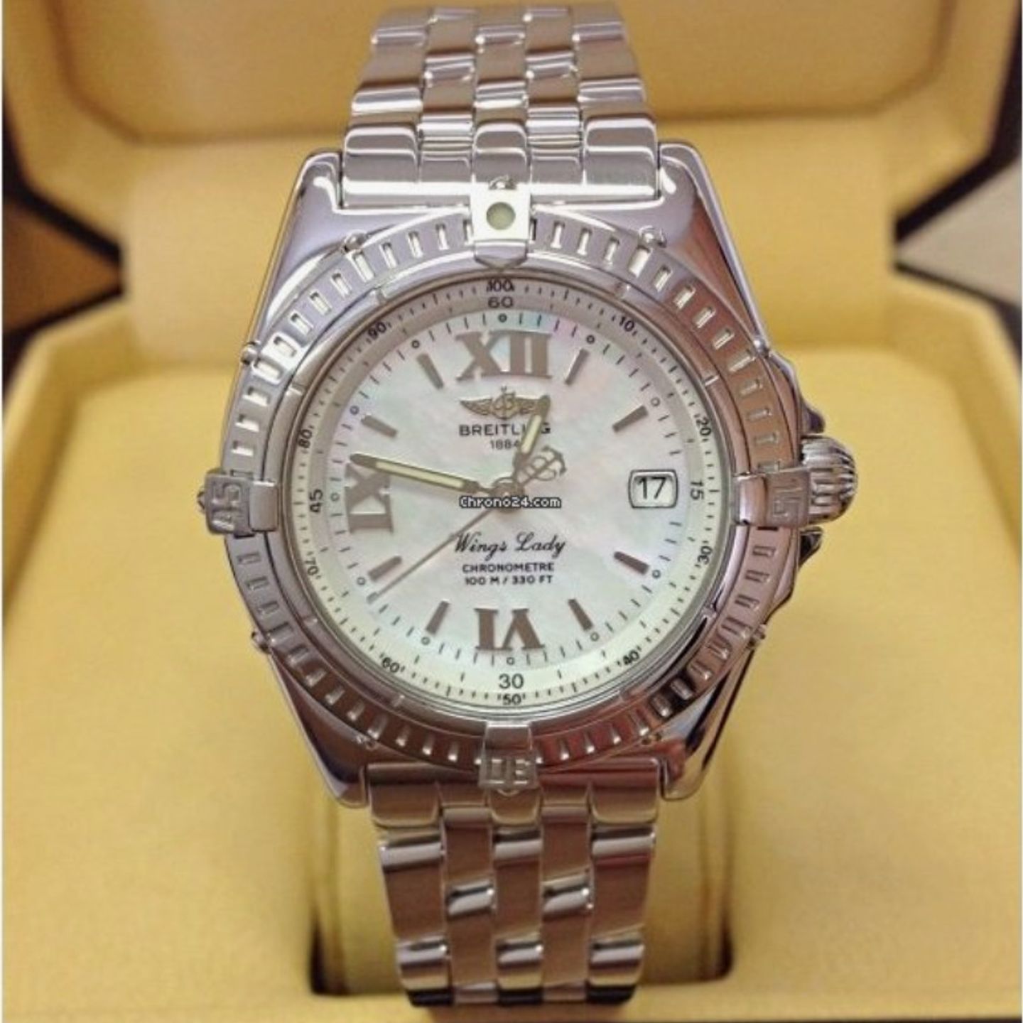 Breitling Wings Lady A67350 (2001) - Parelmoer wijzerplaat 31mm Staal (2/2)