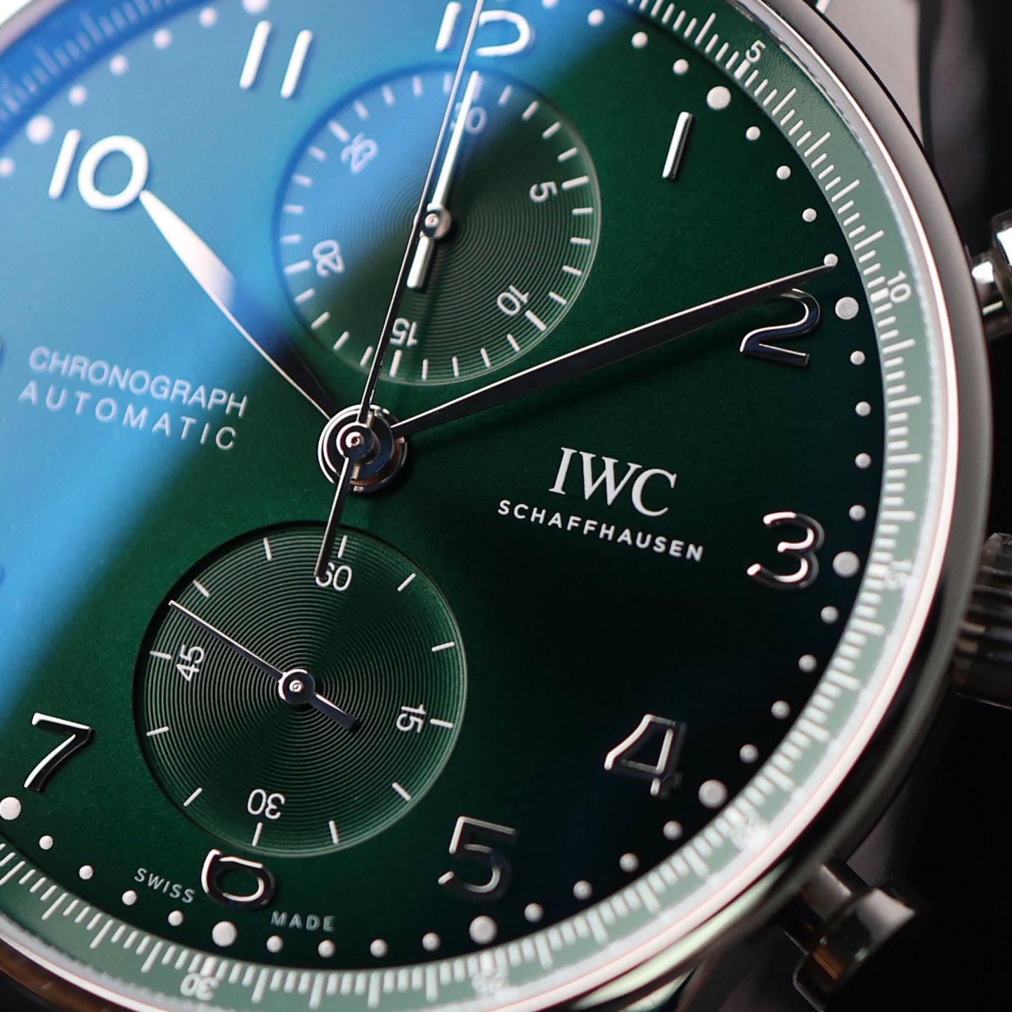 IWC Portuguese Chronograph IW371615 (2020) - Groen wijzerplaat 41mm Staal (5/6)