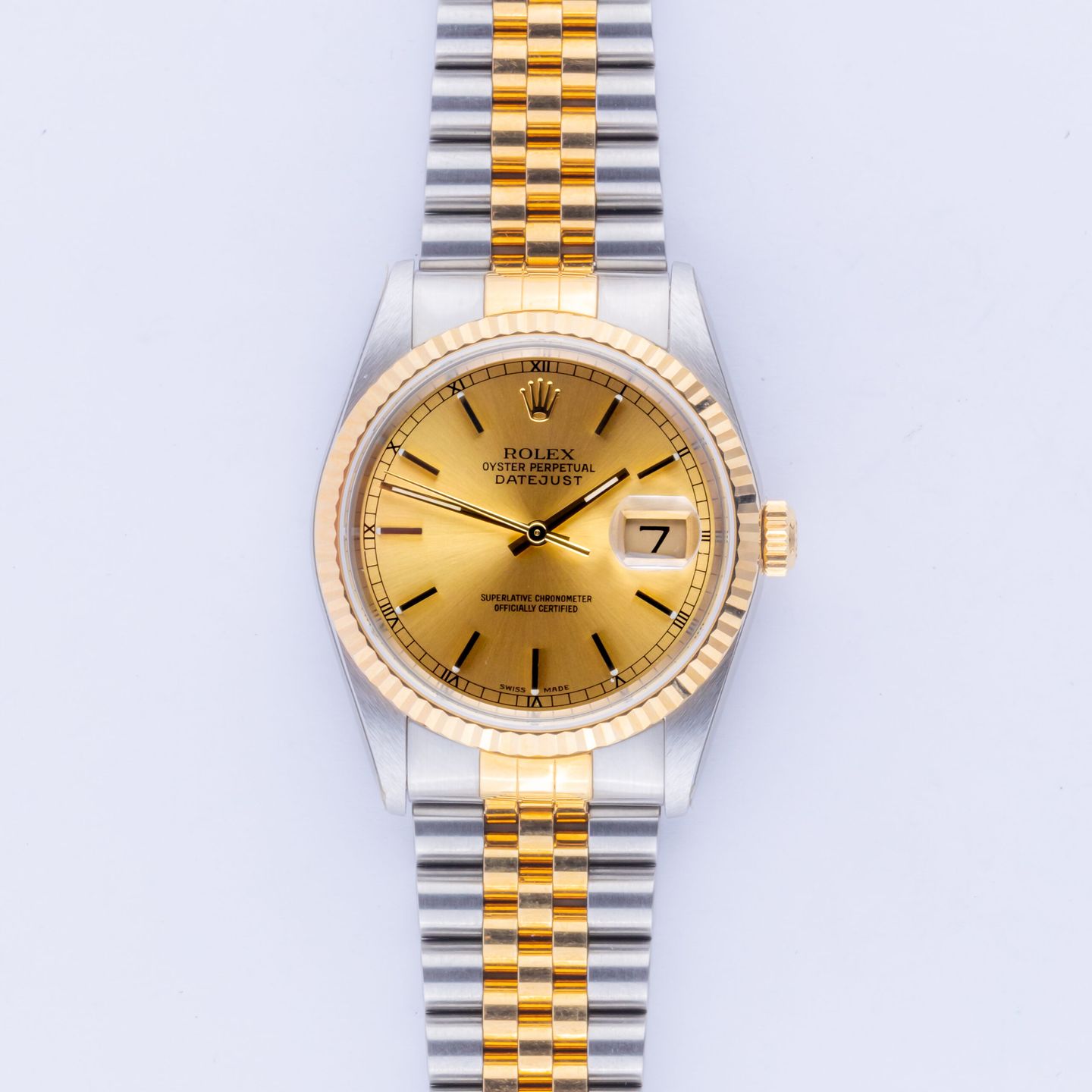 Rolex Datejust 36 16233 (2000) - 36 mm Gold/Steel case (3/8)