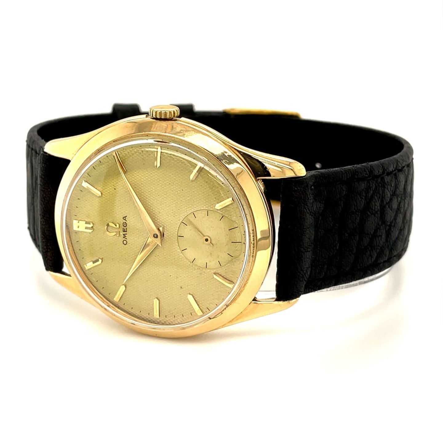 Omega Vintage Omega Dresswatch 18K (Unknown (random serial)) - Gold dial 35 mm Yellow Gold case (6/8)