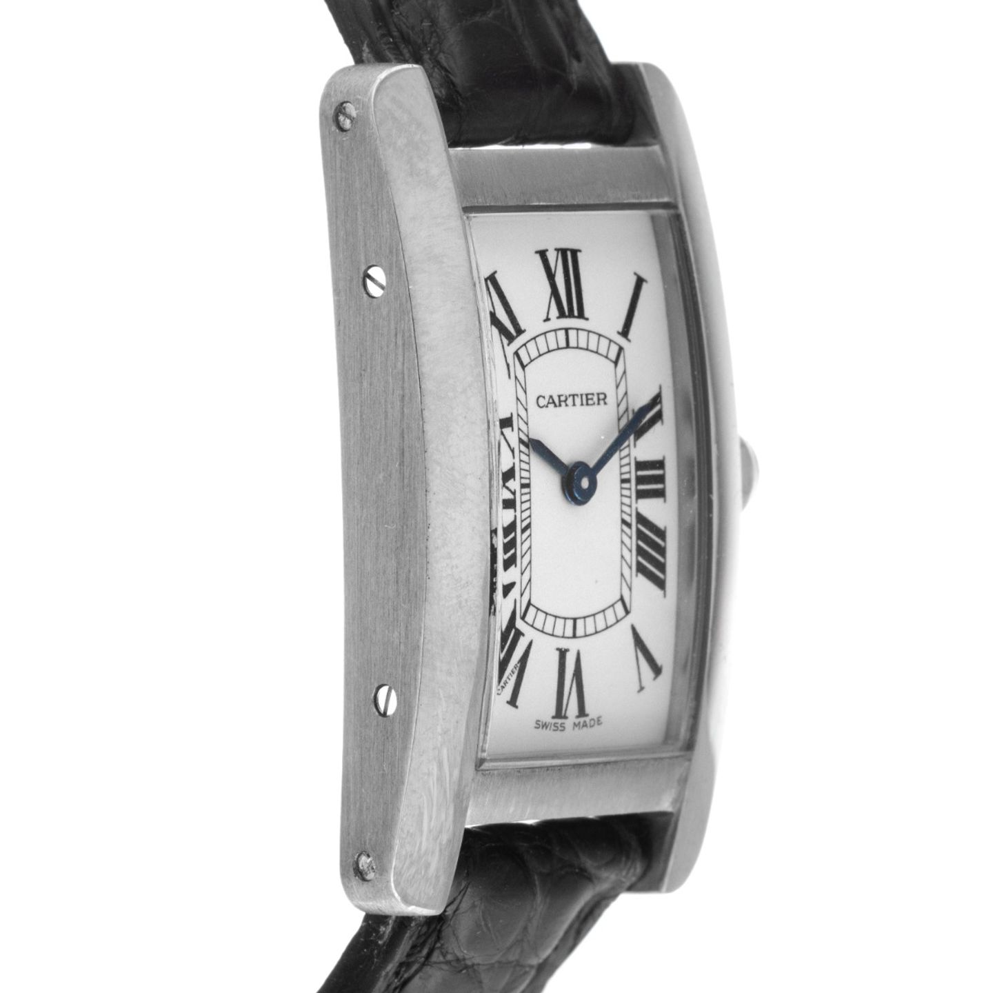Cartier Tank Américaine 2489 (2002) - Wit wijzerplaat 19mm Witgoud (5/8)