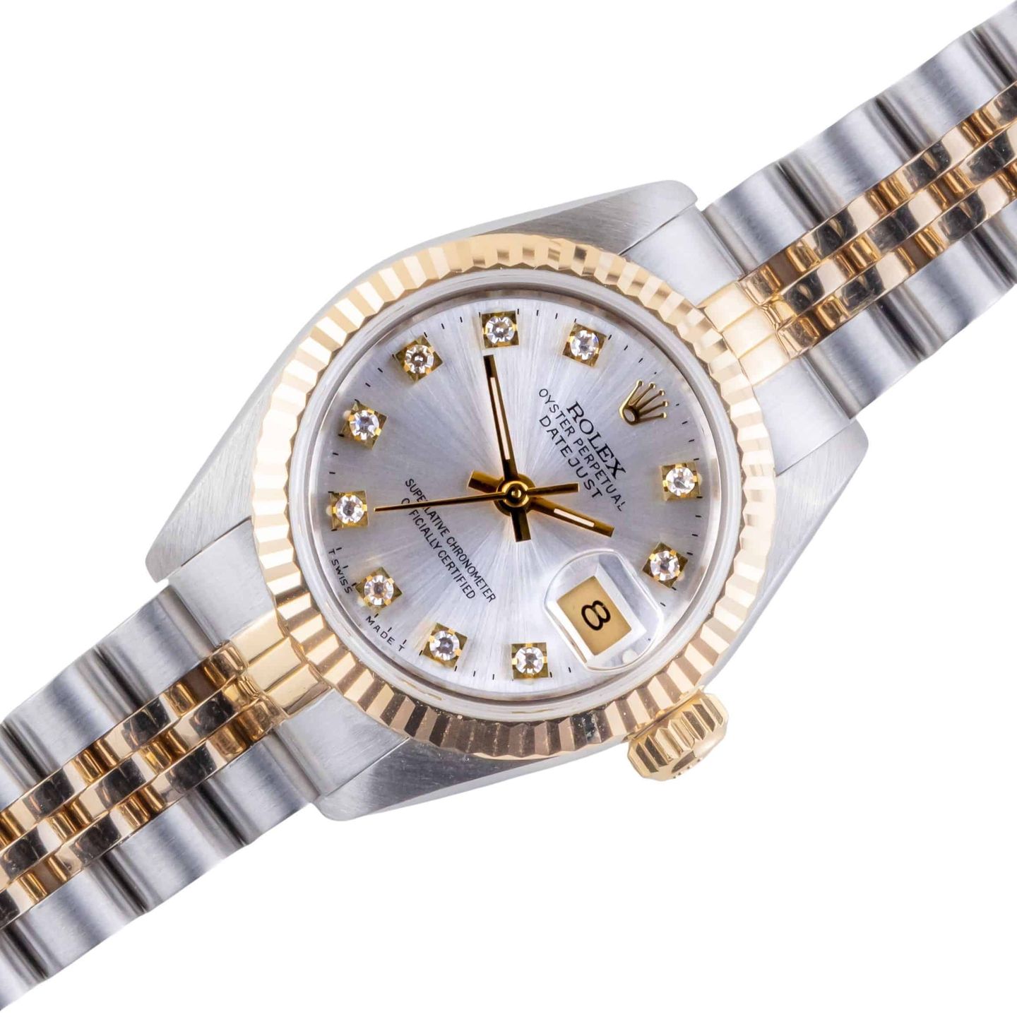 Rolex Lady-Datejust 69173 (1992) - Silver dial 26 mm Gold/Steel case (1/8)