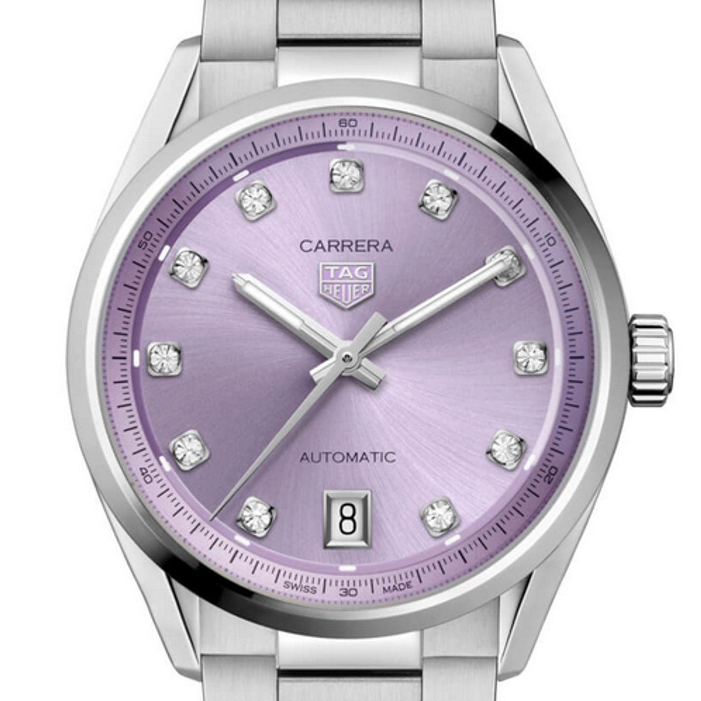 TAG Heuer Carrera WBN2319.BA0001 (2025) - Paars wijzerplaat 36mm Staal (1/1)