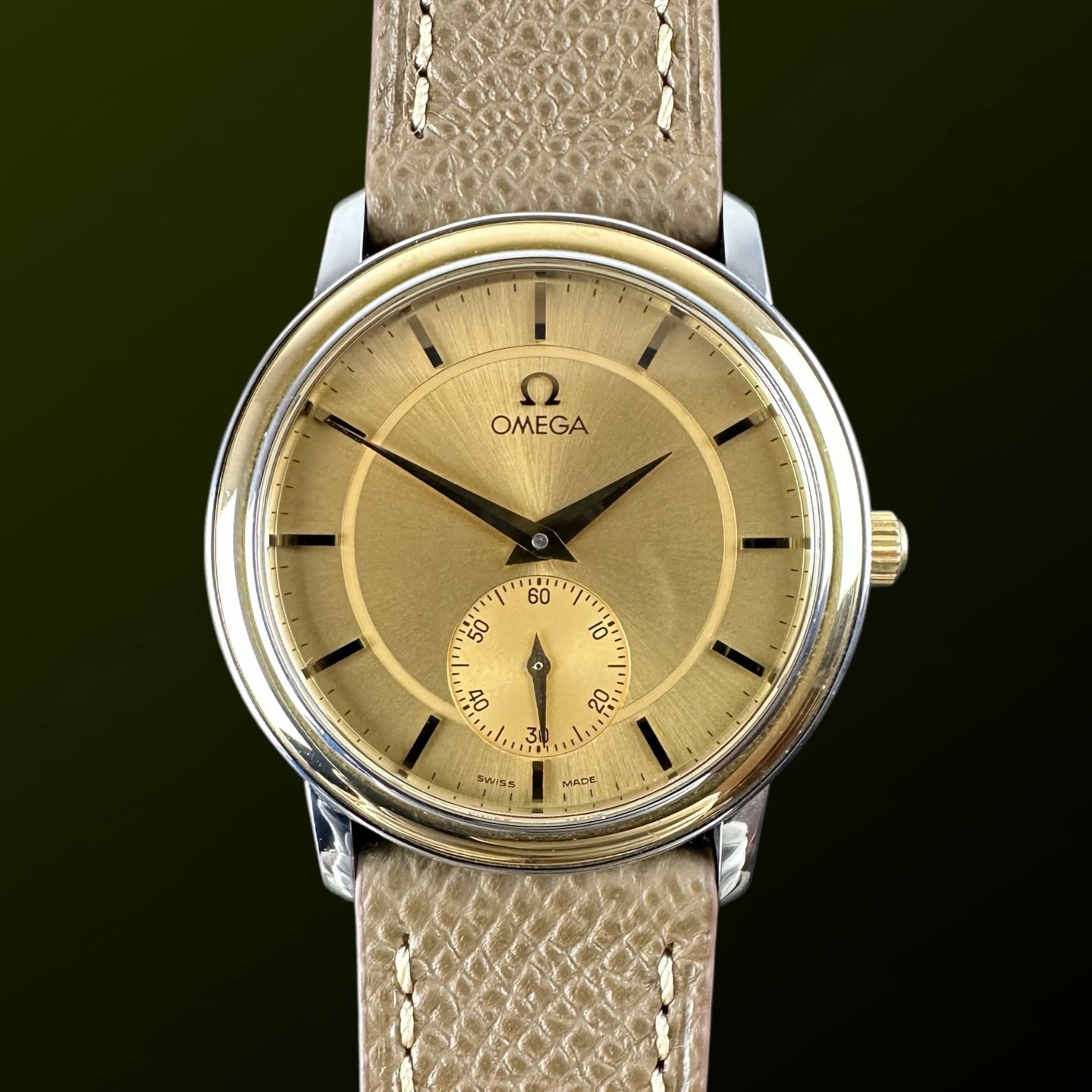 Omega De Ville 4720.11.01 (1998) - Champagne dial 34 mm Steel case (1/8)