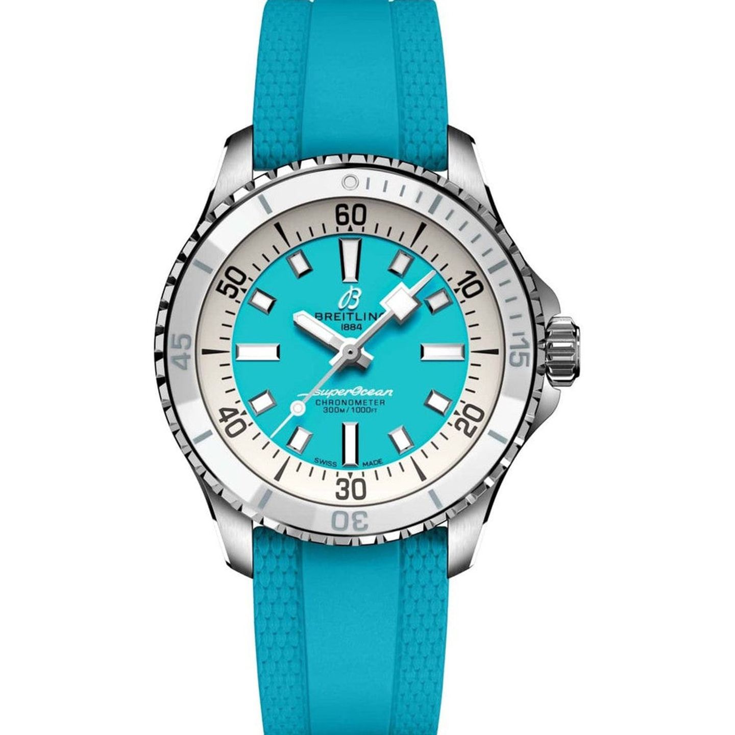 Breitling Superocean A17377211C1S1 (2026) - Turquoise wijzerplaat 36mm Staal (1/1)