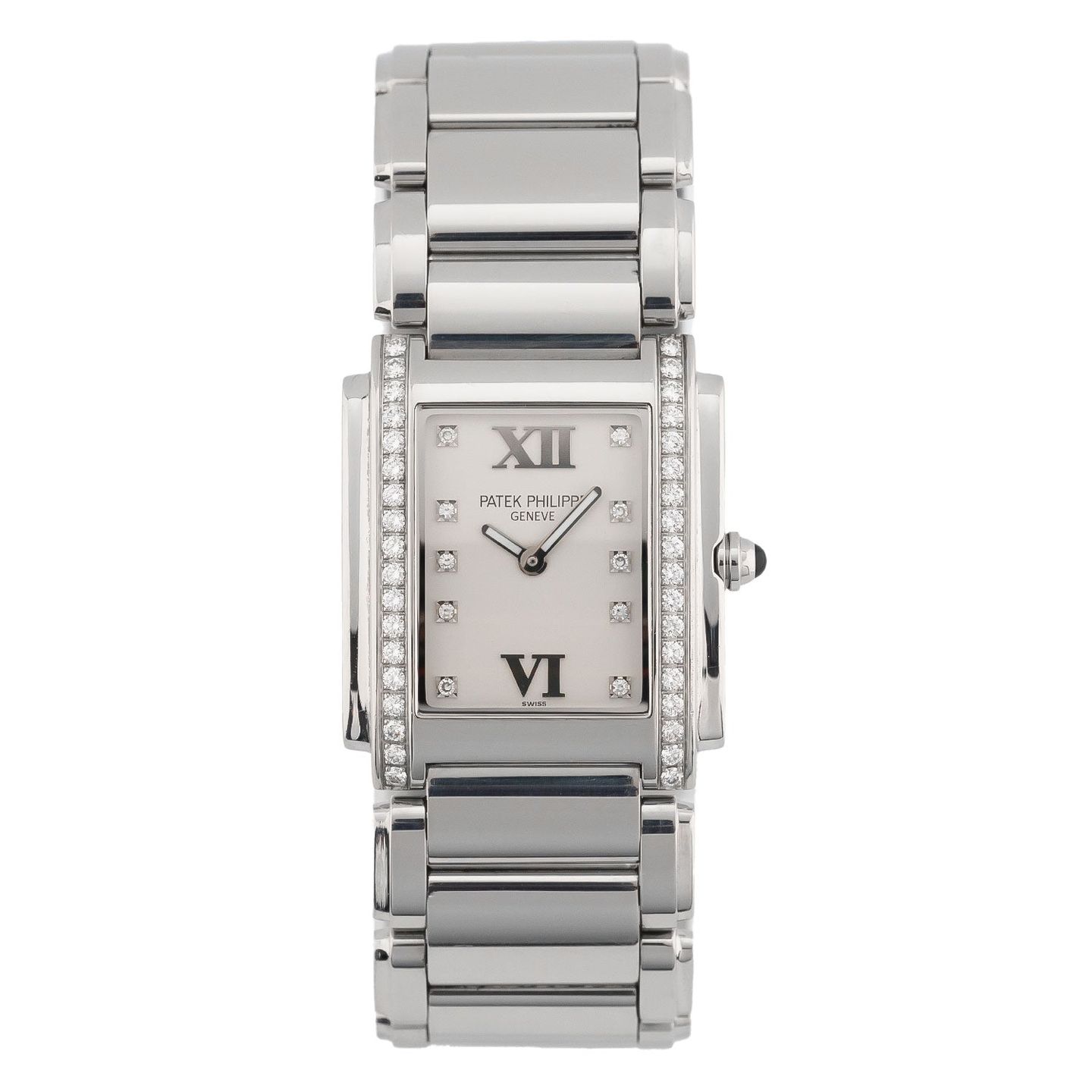 Patek Philippe Twenty~4 4910/10A-011 (2001) - White dial 25 mm Steel case (1/7)