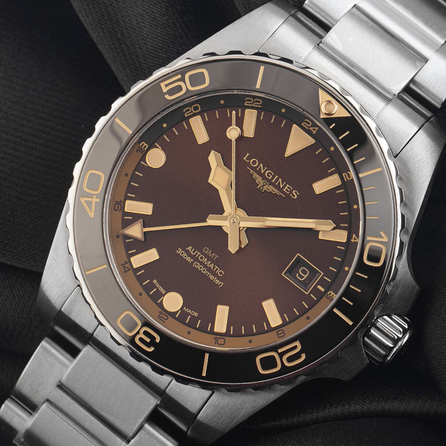 Longines HydroConquest L3.790.4.66.6 (2025) - Brown dial 41 mm Steel case (3/7)