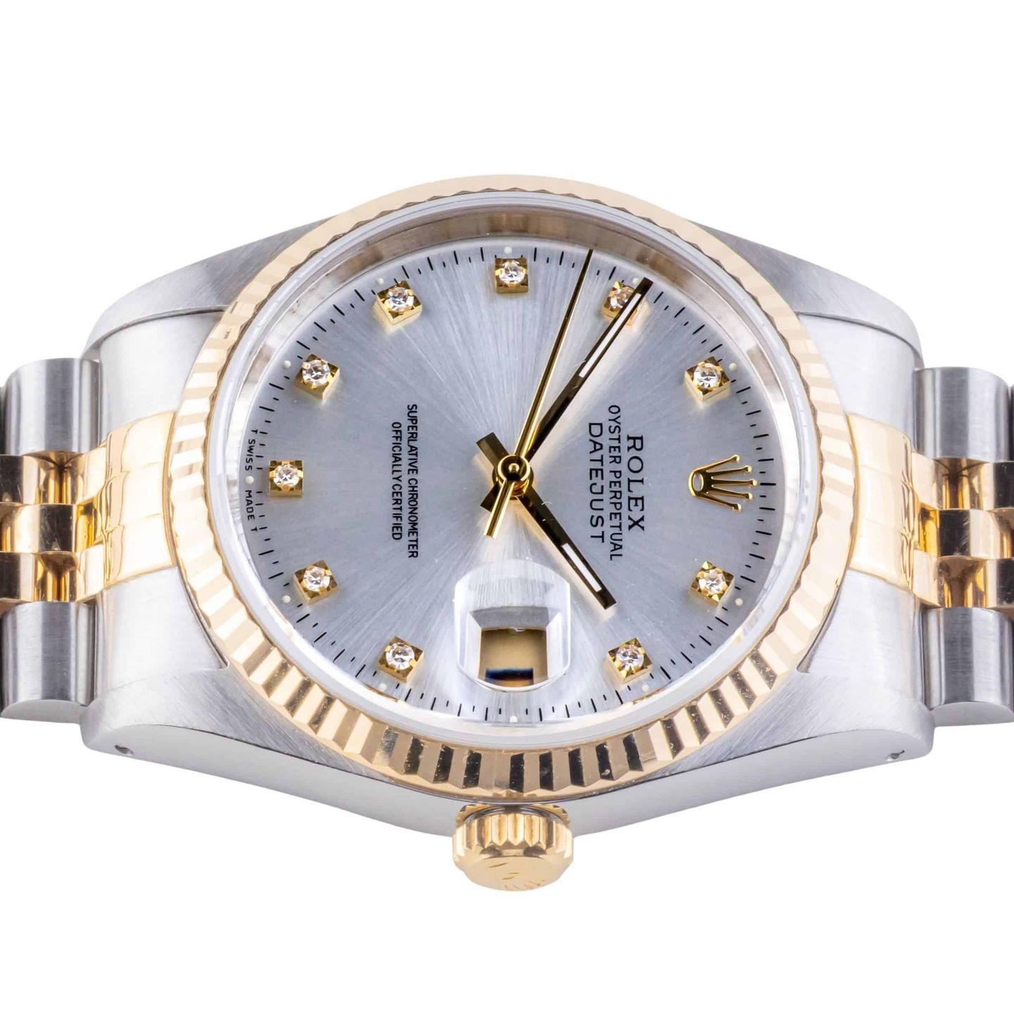 Rolex Datejust 36 16233 (1988) - Silver dial 36 mm Gold/Steel case (6/8)