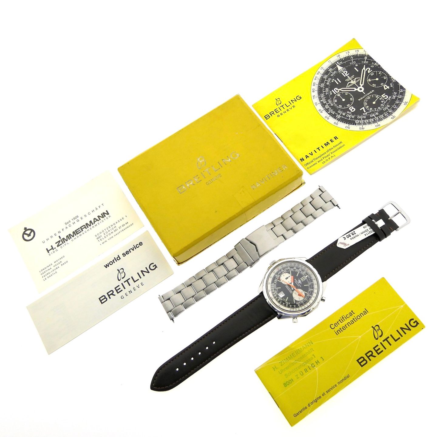 Breitling Chrono-Matic 1806 (1972) - Black dial 49 mm Steel case (3/8)