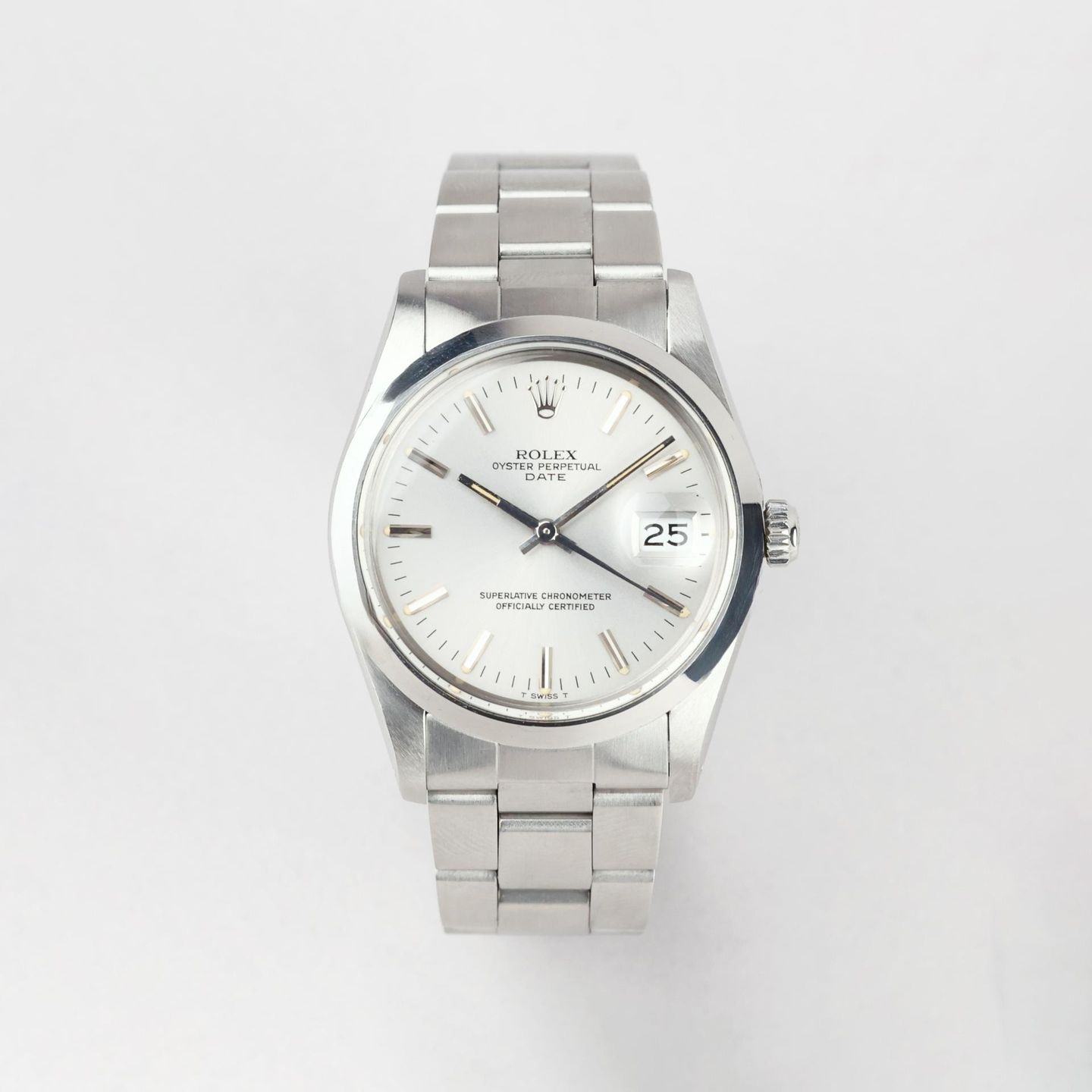 Rolex Oyster Perpetual Date 15000 (1982) - Silver dial 34 mm Steel case (1/7)