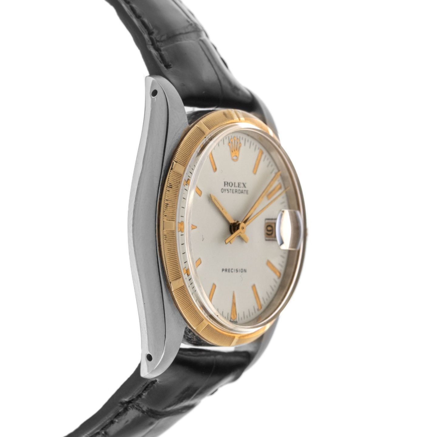 Rolex Oyster Precision 6694 (1947) - White dial 34 mm Gold/Steel case (5/8)