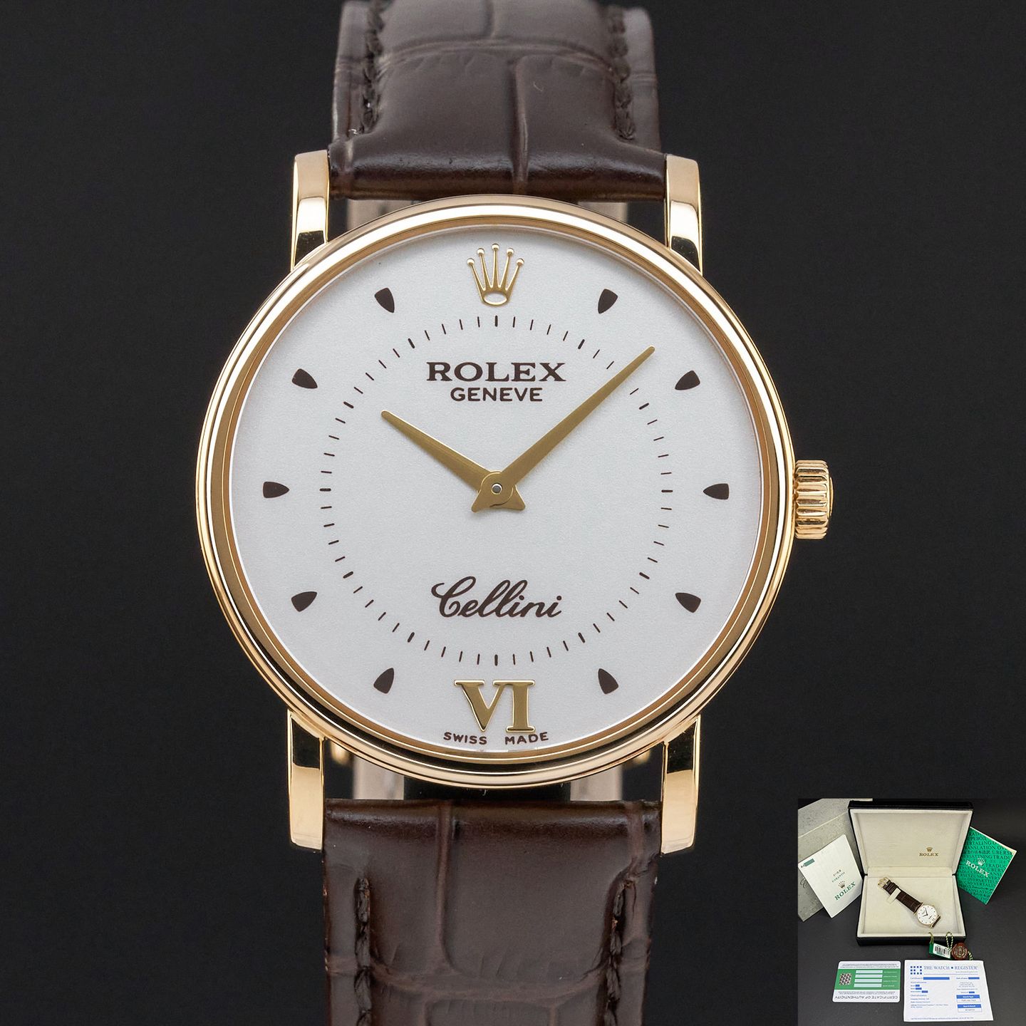 Rolex Cellini Time 5115 (1999) - 32 mm Yellow Gold case (1/8)