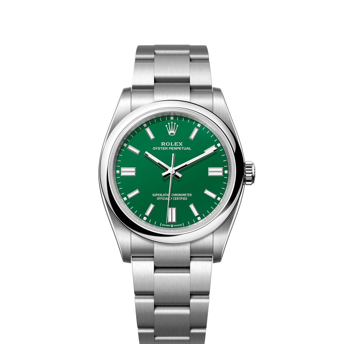 Rolex Oyster Perpetual 36 126000 (2024) - Groen wijzerplaat 36mm Staal (1/8)