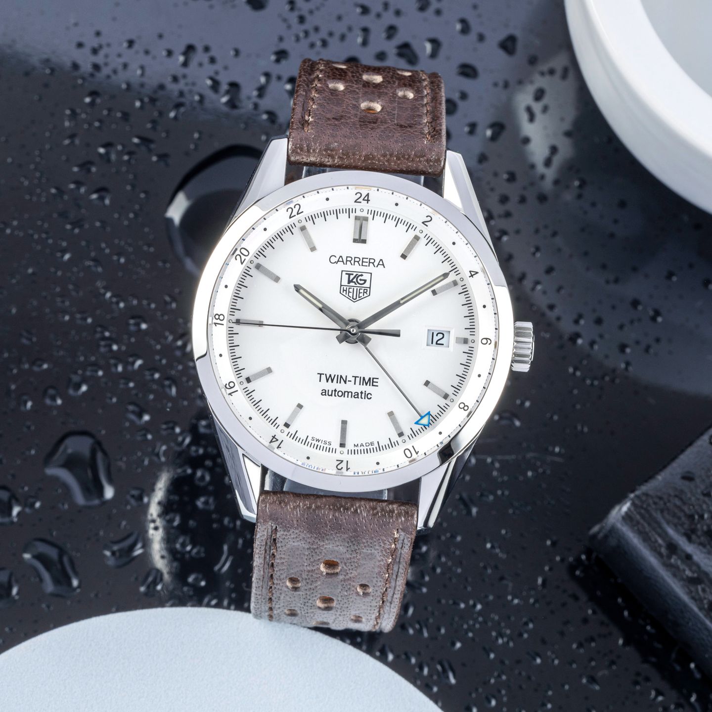 TAG Heuer Carrera Calibre 7 WV2116-0 (Unknown (random serial)) - White dial 39 mm Steel case (1/8)