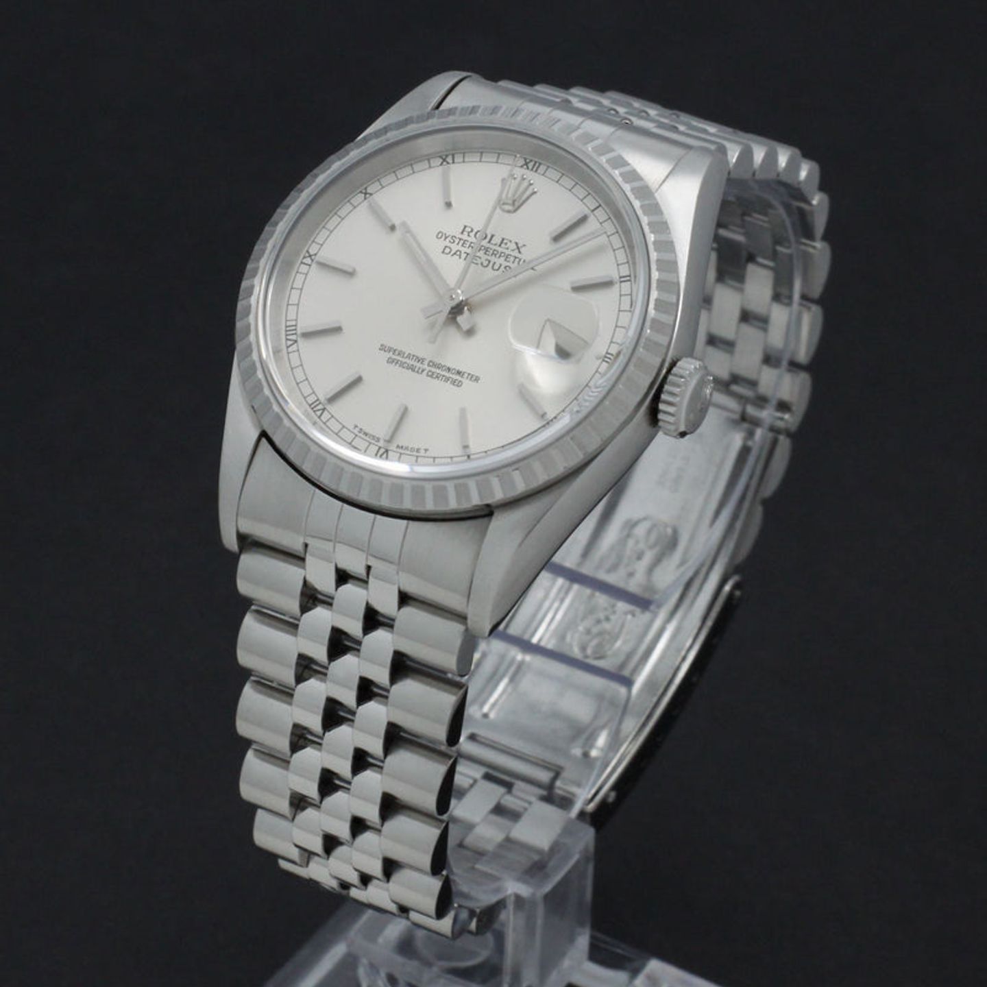 Rolex Datejust 36 16220 (1997) - Zilver wijzerplaat 36mm Staal (5/7)