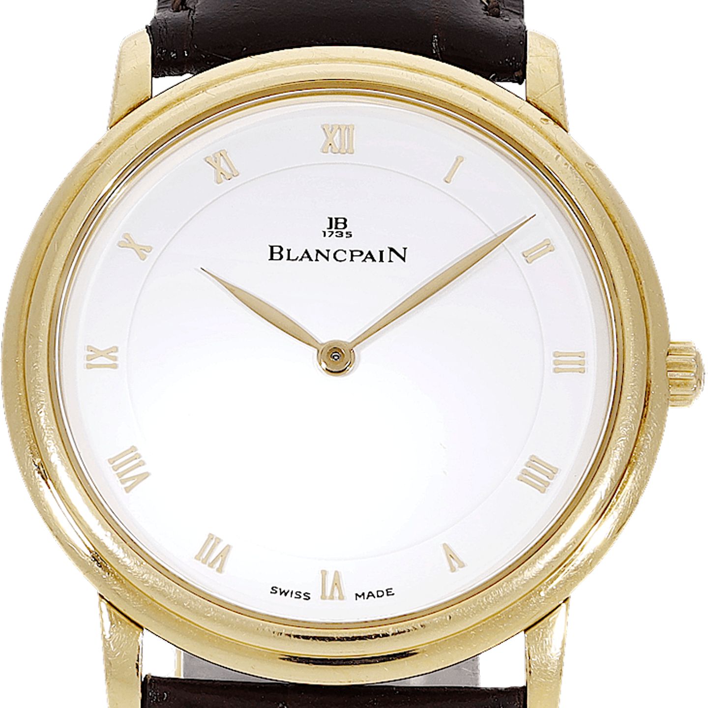 Blancpain Villeret Ultra-Slim 0071-1418-55 (1993) - White dial 35 mm Yellow Gold case (1/5)
