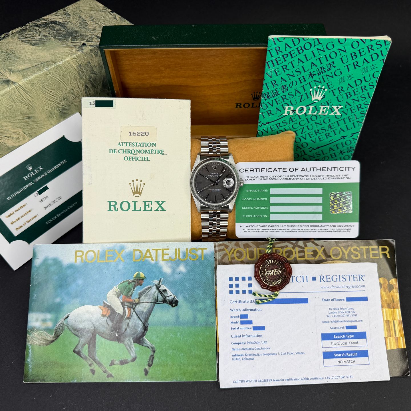 Rolex Datejust 36 16220 (1989) - Grijs wijzerplaat 36mm Staal (3/8)