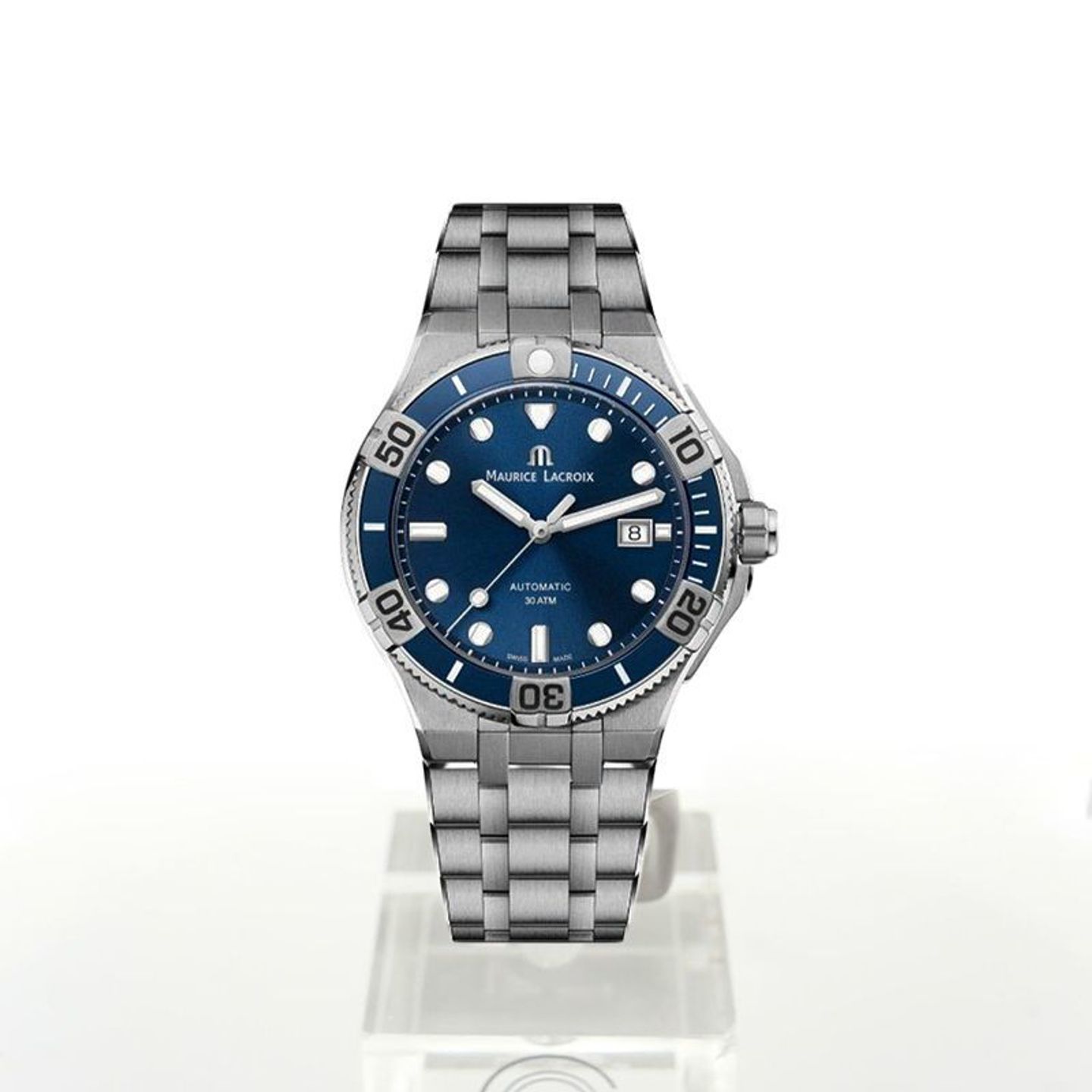 Maurice Lacroix Aikon AI6058-SS002-430-1 (2023) - Blauw wijzerplaat 43mm Staal (2/2)