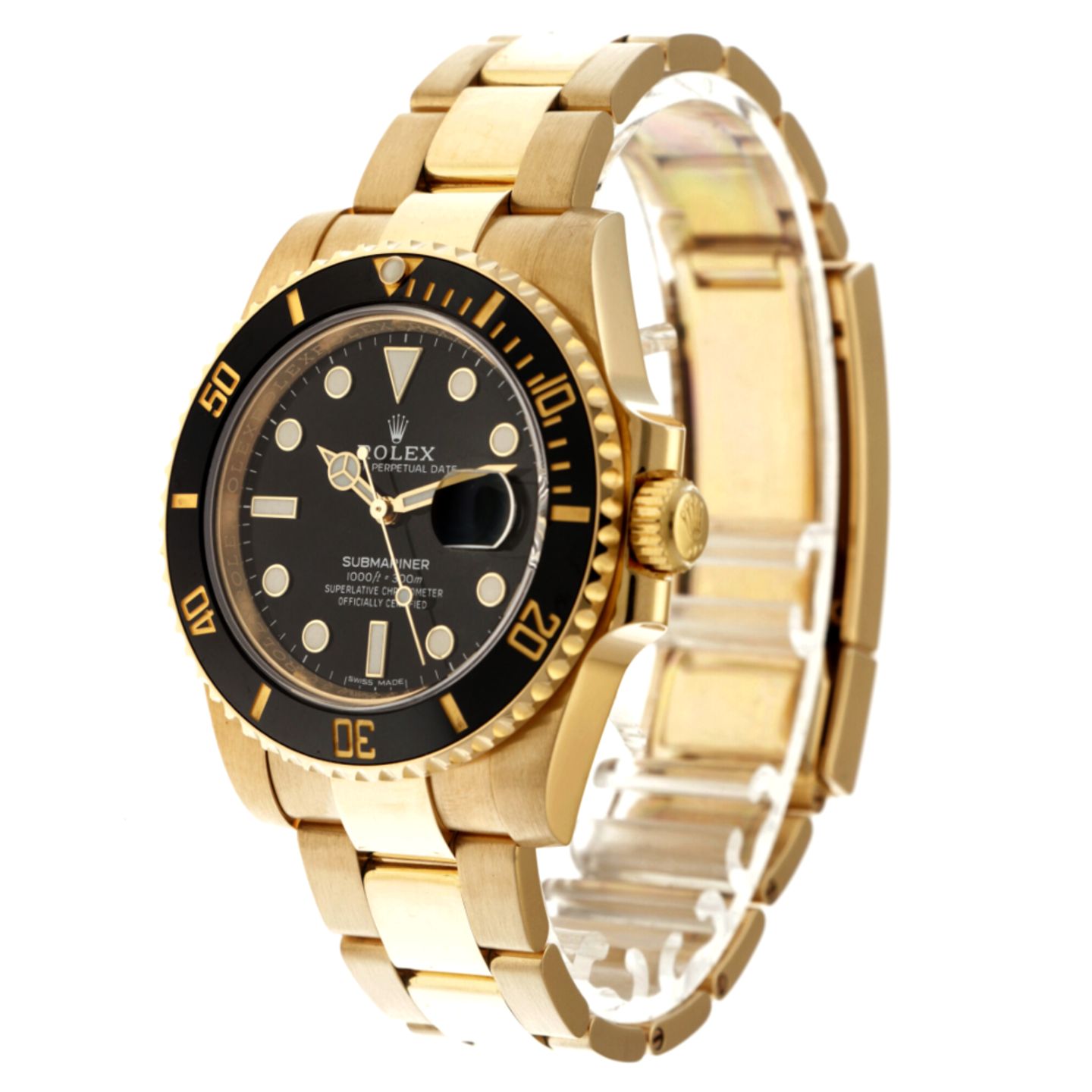 Rolex Submariner Date 116618LN (2020) - Black dial 40 mm Yellow Gold case (2/7)