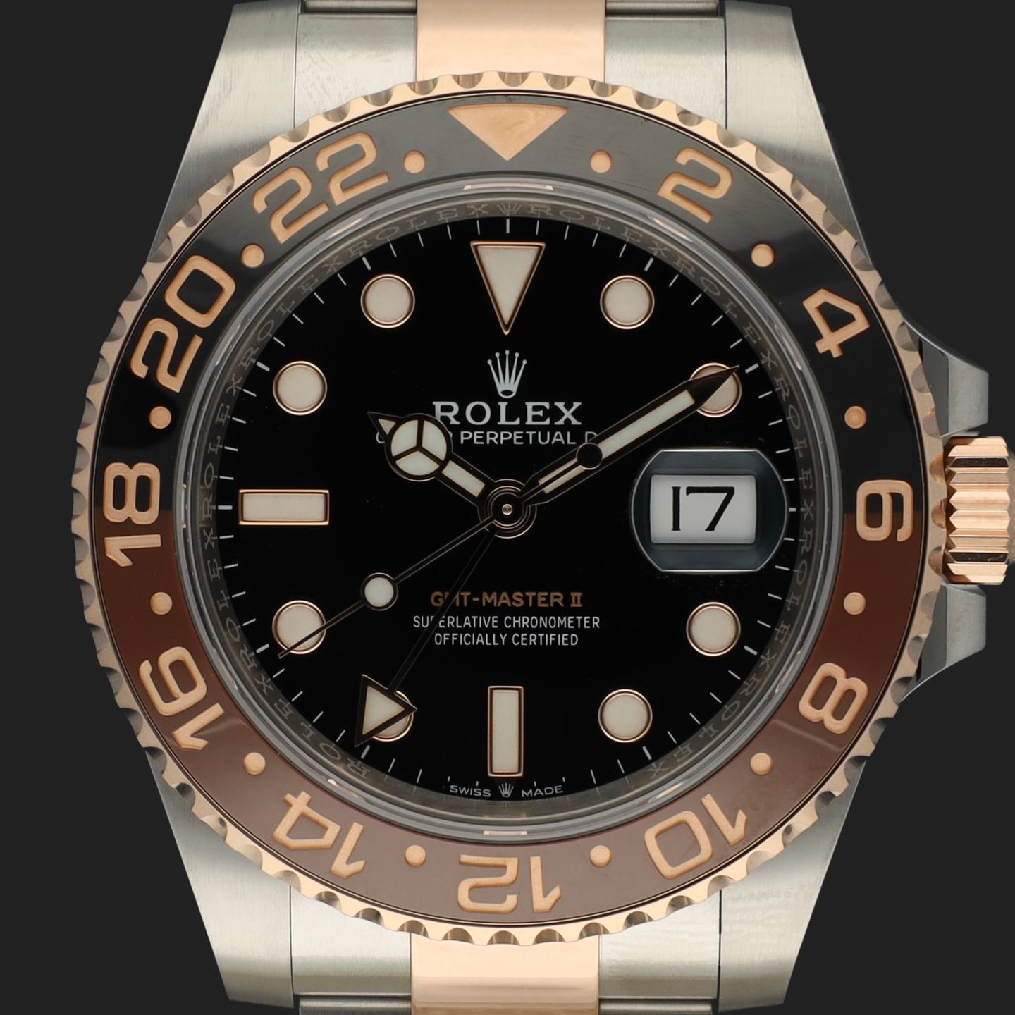 Rolex GMT-Master II 126711CHNR (2019) - Zwart wijzerplaat 40mm Goud/Staal (2/8)
