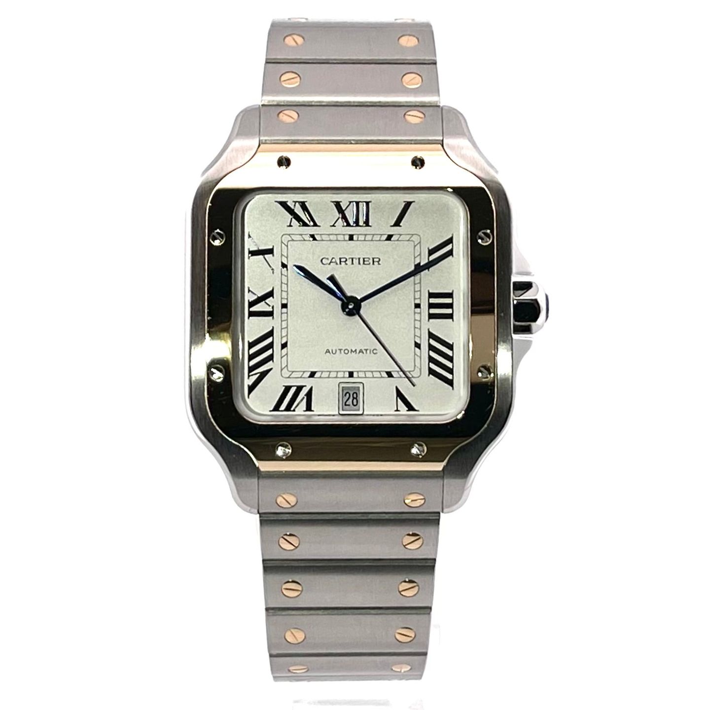 Cartier Santos W2SA0009 (2024) - Zilver wijzerplaat 40mm Staal (1/7)