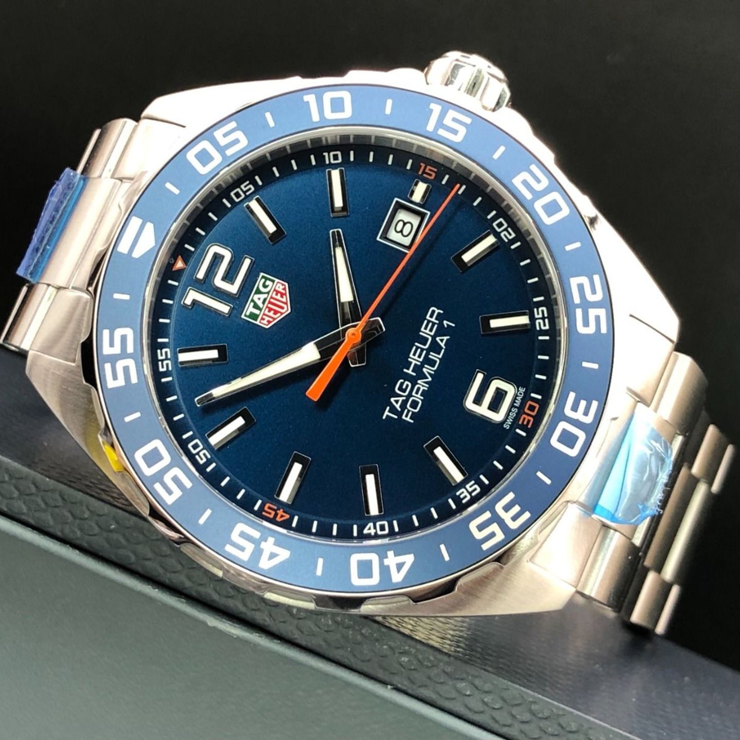 TAG Heuer Formula 1 Quartz WAZ1010.BA0842 (2023) - Blauw wijzerplaat 43mm Staal (7/7)