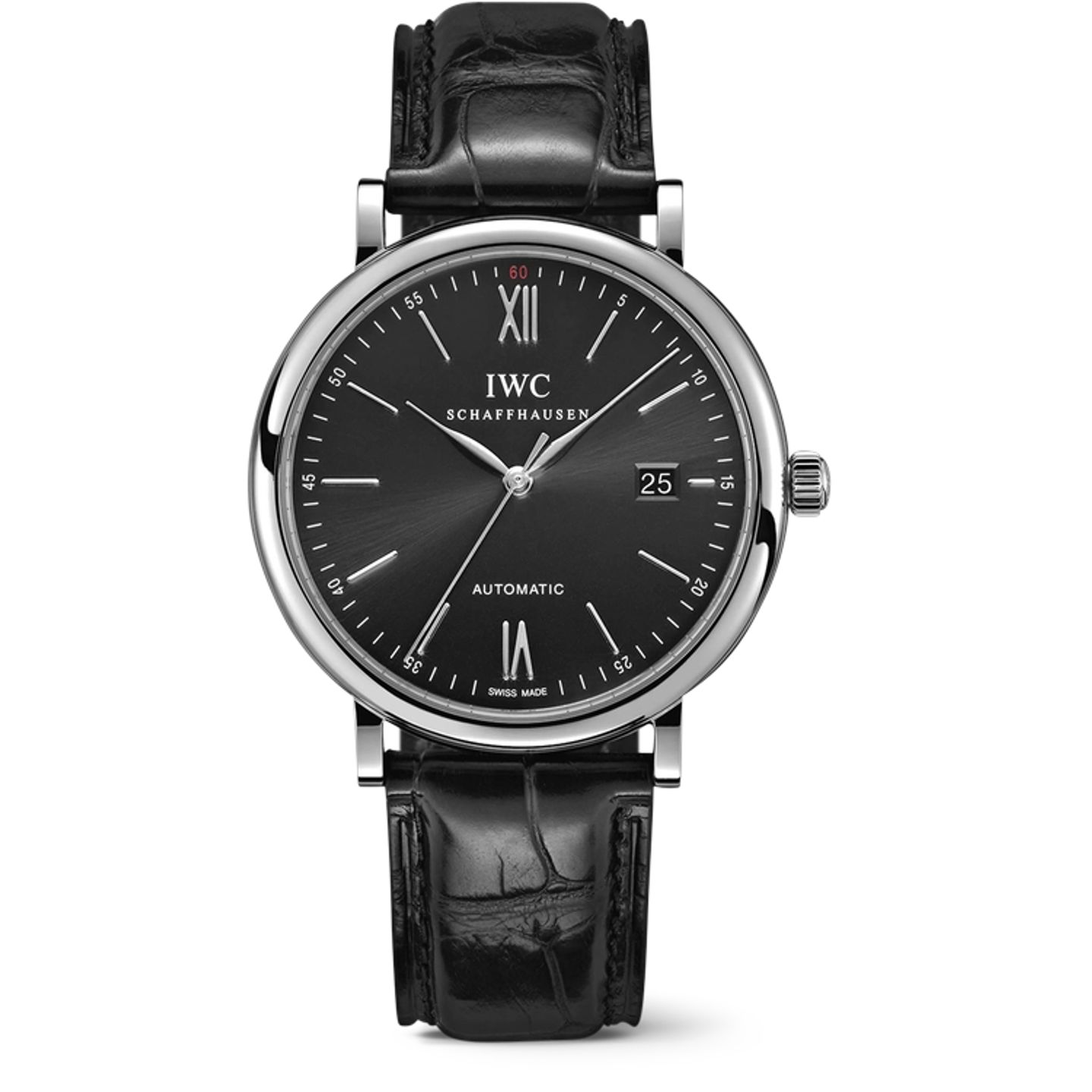 IWC Portofino Automatic IW356502 (2025) - Zwart wijzerplaat 40mm Staal (1/1)