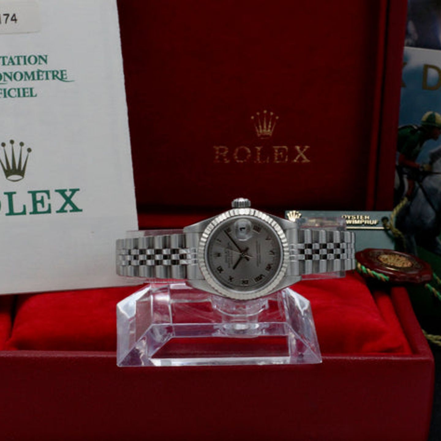 Rolex Lady-Datejust 69174 (1999) - Grey dial 26 mm Steel case (3/7)