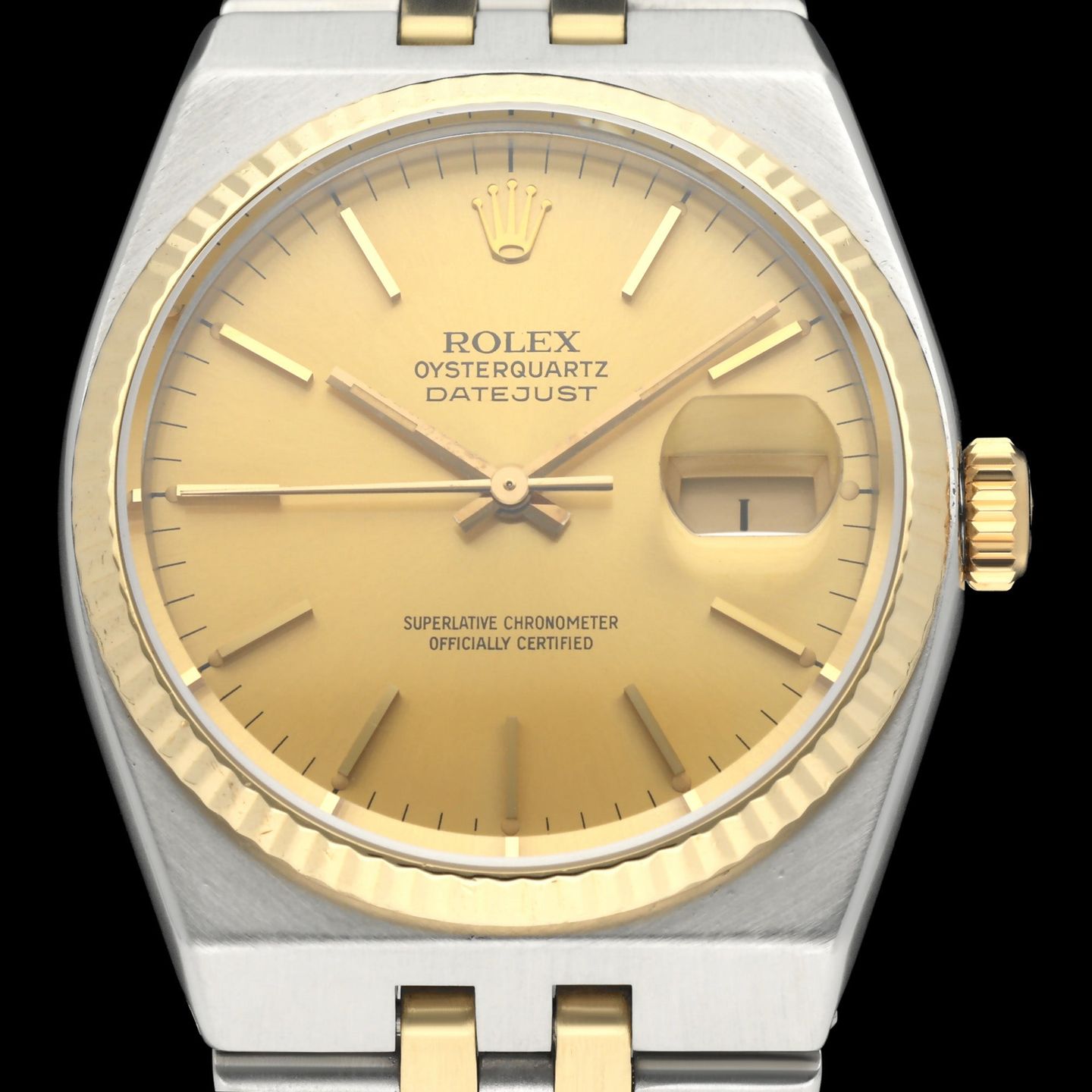 Rolex Datejust Oysterquartz 17013 (1982) - 36 mm Gold/Steel case (1/8)