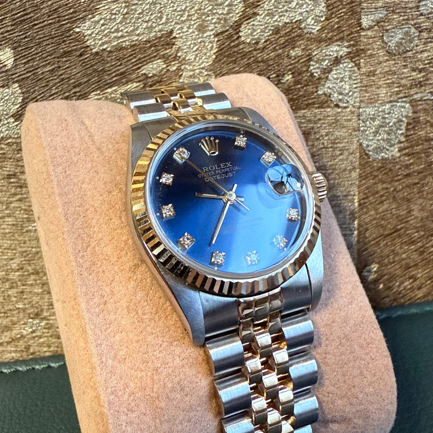 Rolex Datejust 31 68273 (1991) - Blue dial 31 mm Gold/Steel case (6/8)