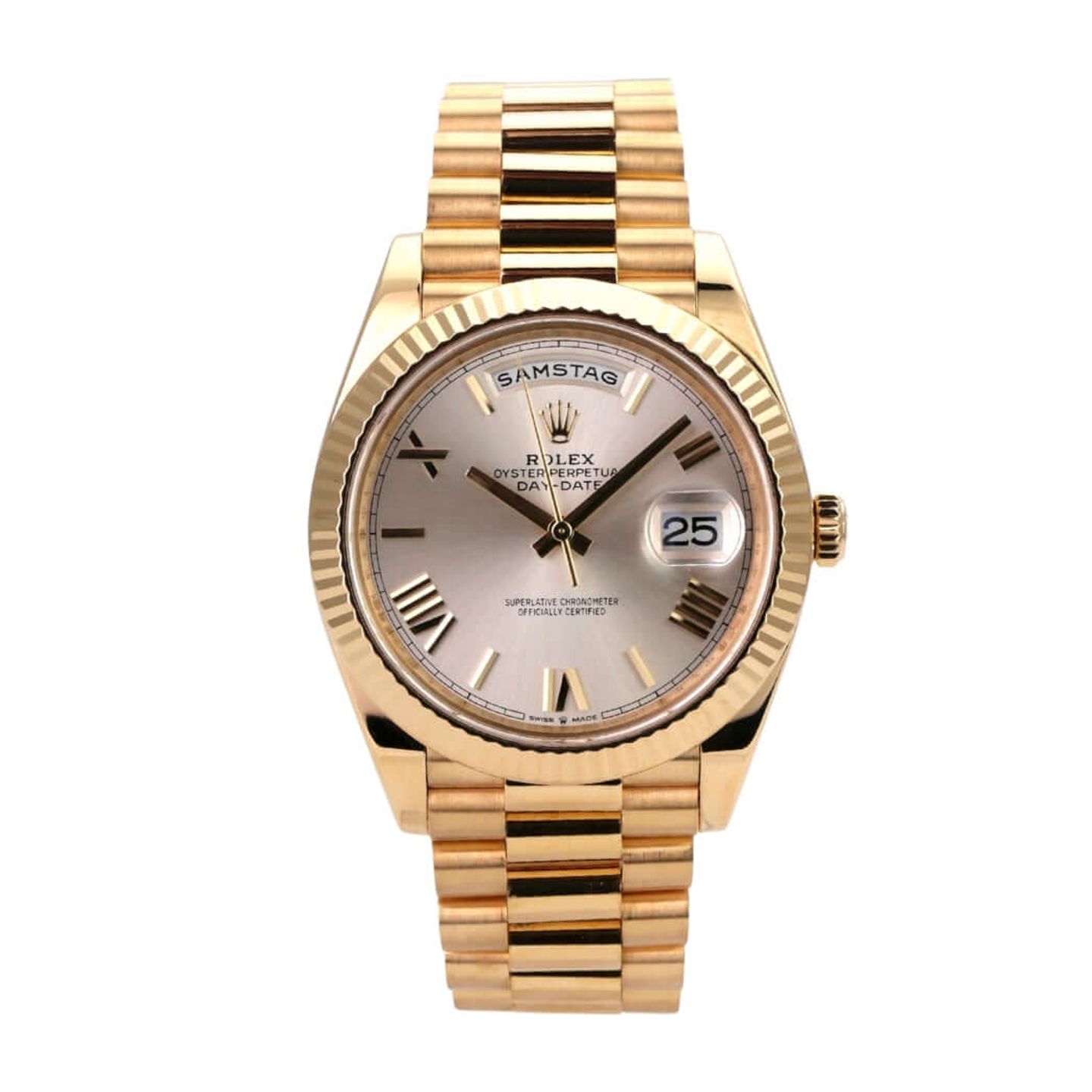 Rolex Day-Date 40 228238 (2018) - Silver dial 40 mm Yellow Gold case (2/8)
