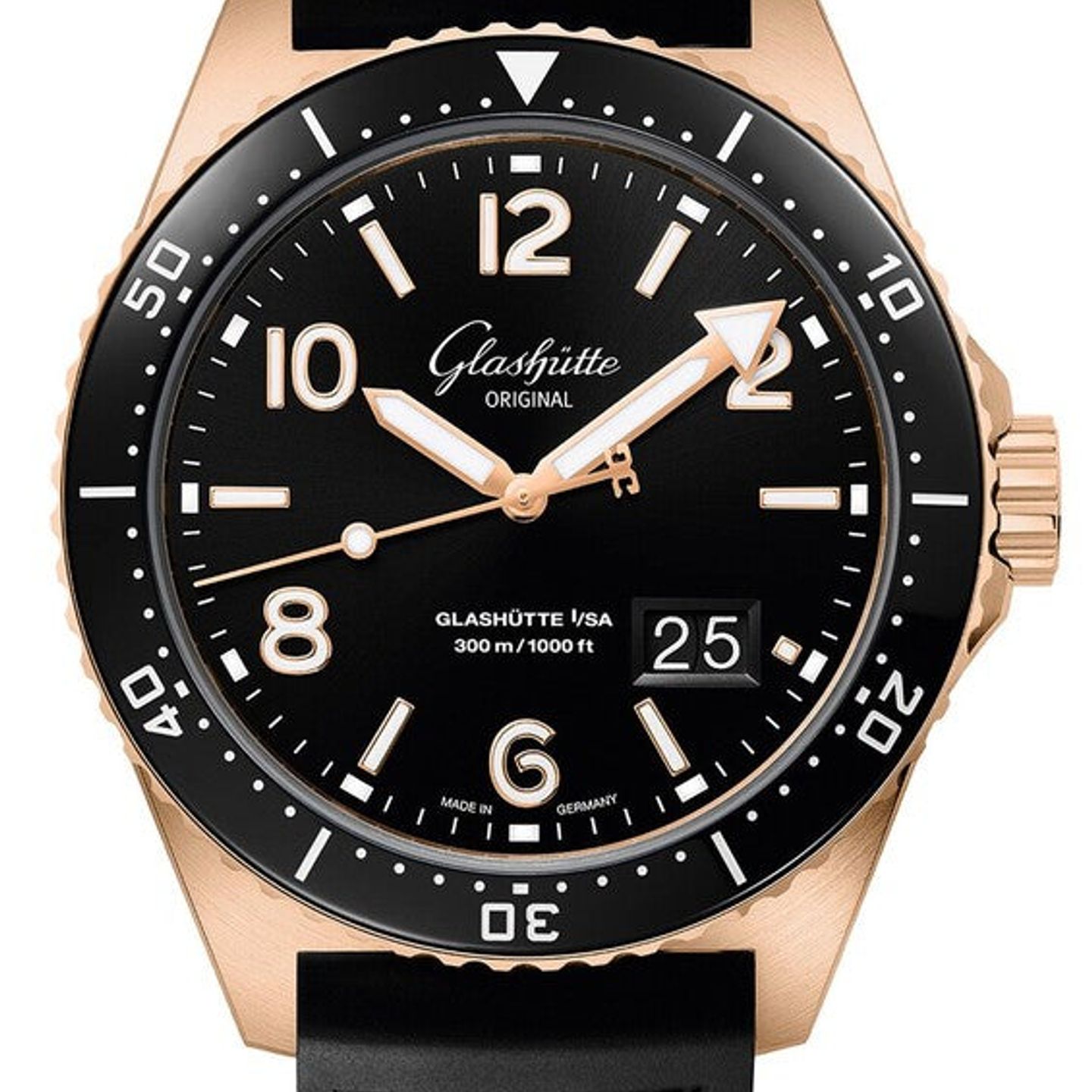 Glashütte Original SeaQ Panorama Date 1-36-13-03-90-33 (2026) - Zwart wijzerplaat 43mm Staal (1/1)