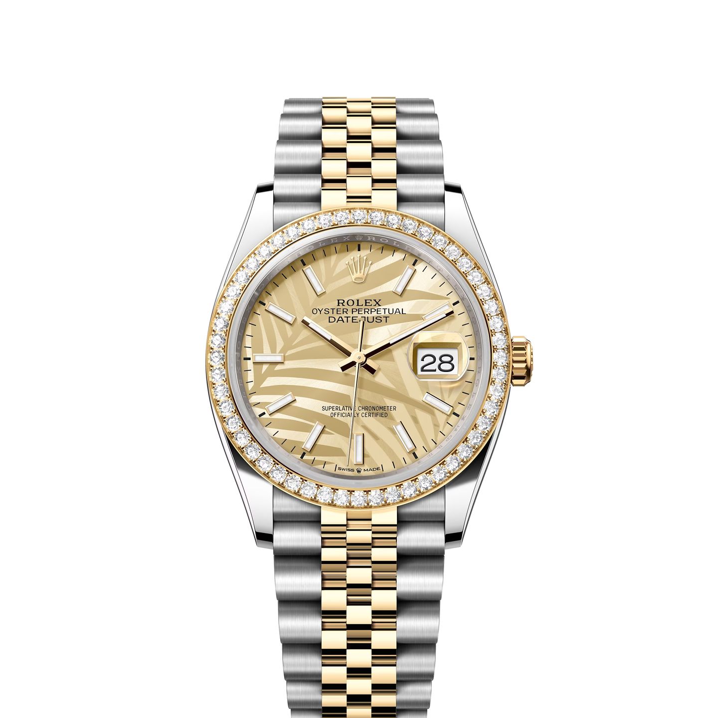 Rolex Datejust 36 126283RBR (2023) - Goud wijzerplaat 36mm Staal (1/1)