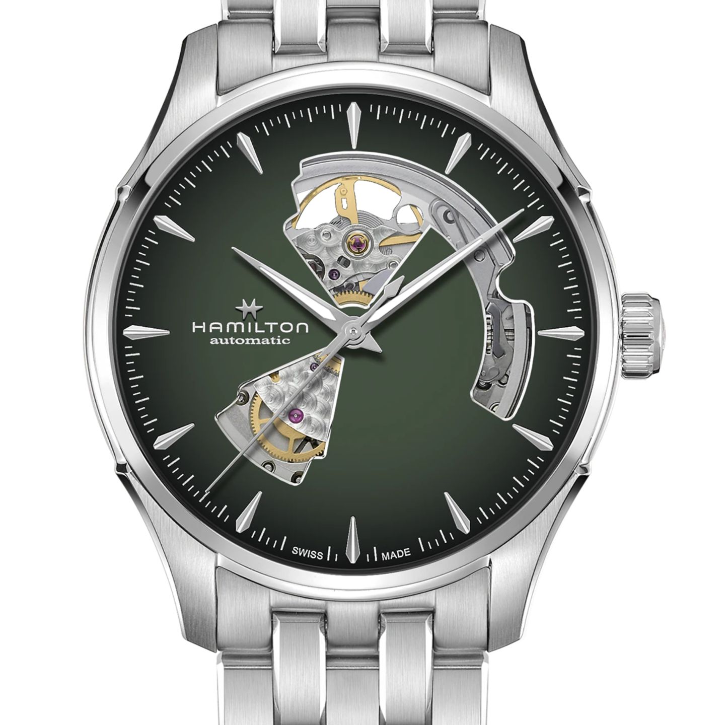 Hamilton Jazzmaster Open Heart H32675160 (2024) - Green dial 40 mm Steel case (1/5)