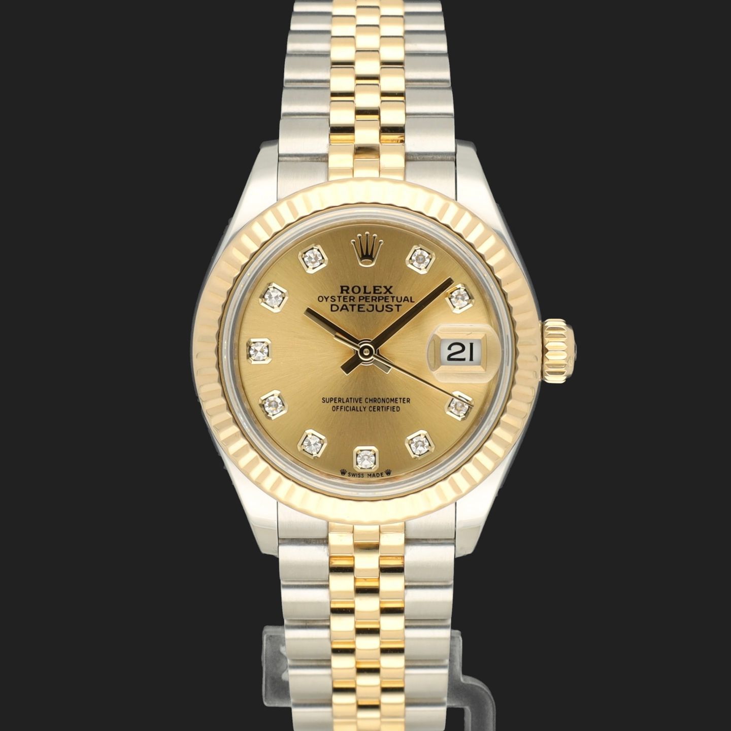 Rolex Lady-Datejust 279173 (2021) - Champagne dial 28 mm Gold/Steel case (2/8)