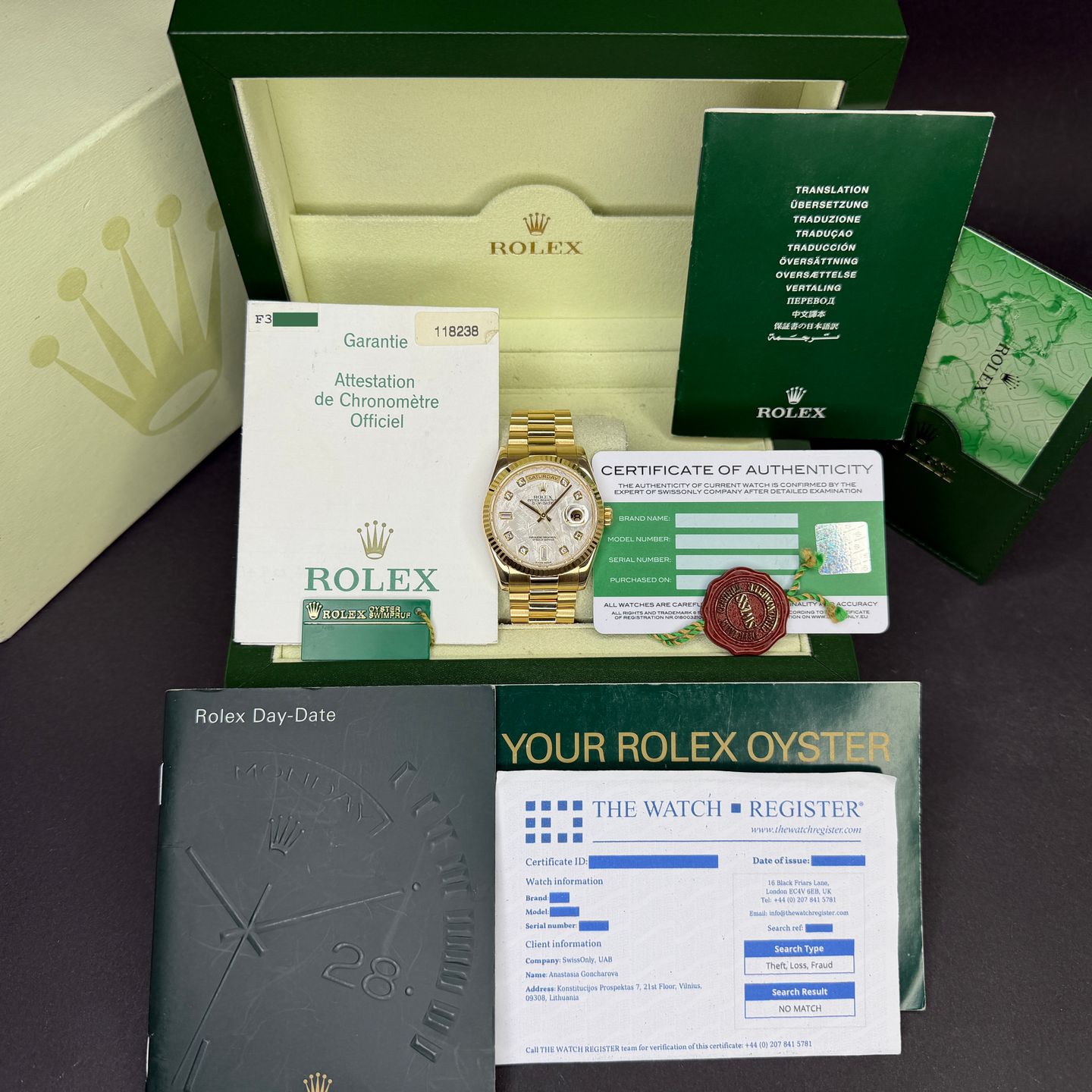 Rolex Day-Date 36 118238 (2004) - Zilver wijzerplaat 36mm Geelgoud (4/8)