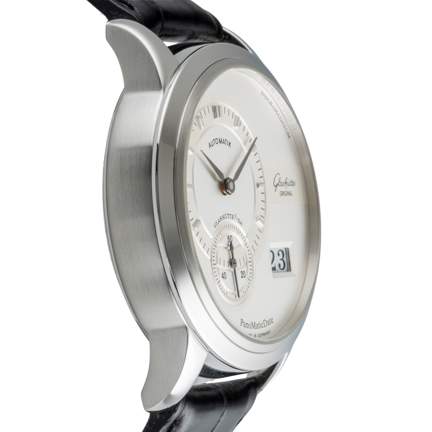 Glashütte Original PanoMaticDate 1-90-01-02-02-04 (2008) - Silver dial 40 mm Steel case (7/8)