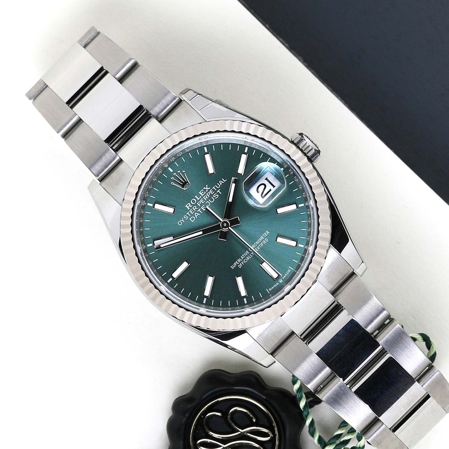 Rolex Datejust 36 126234 (2024) - Groen wijzerplaat 36mm Staal (1/8)