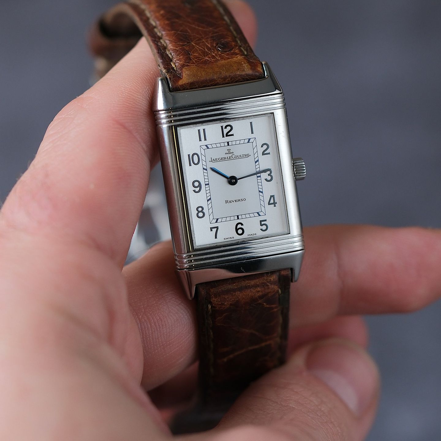 Jaeger-LeCoultre Reverso Classique 252.8.86 (Unknown (random serial)) - Silver dial 23 mm Steel case (1/7)