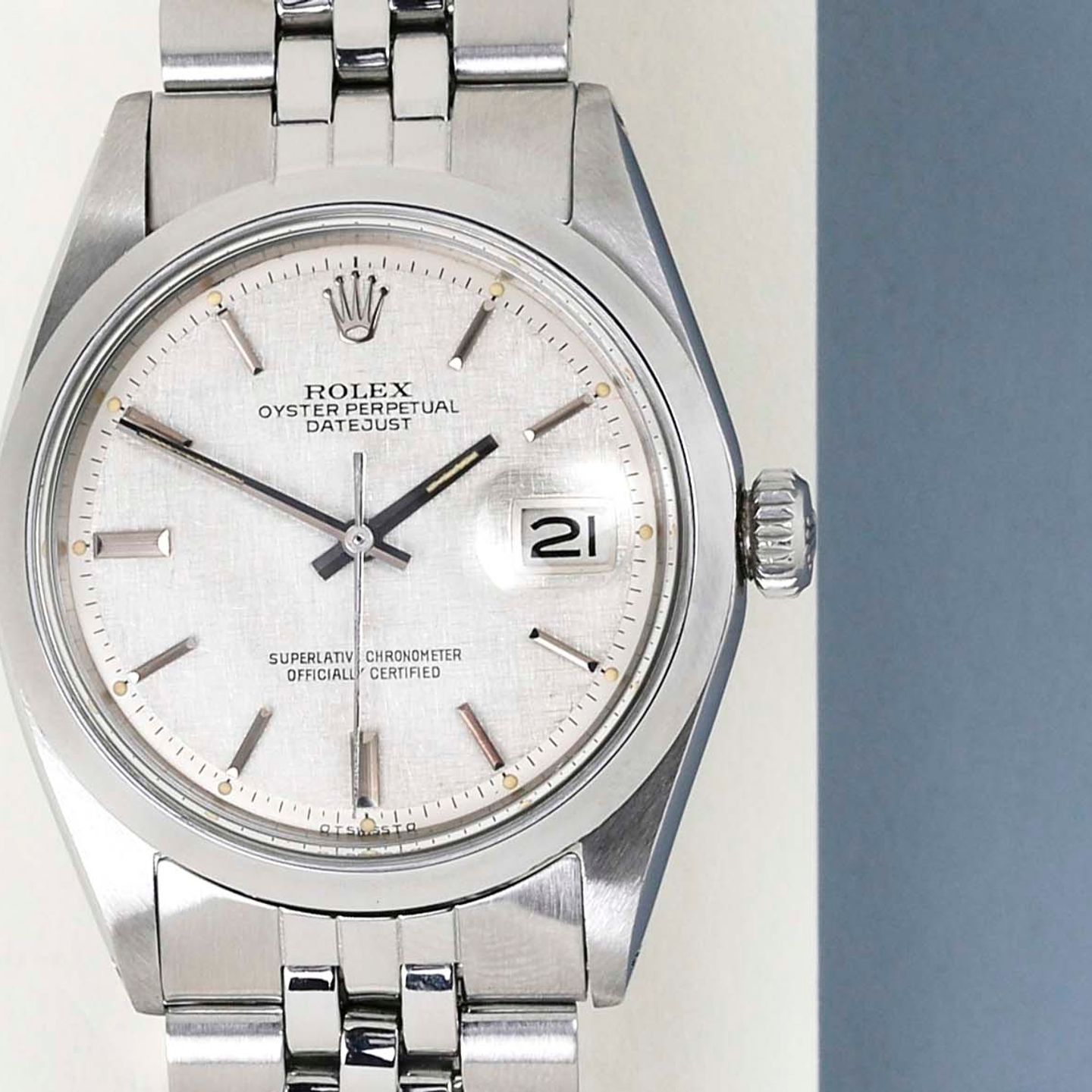 Rolex Datejust 1600 (1971) - Zilver wijzerplaat 36mm Staal (5/6)