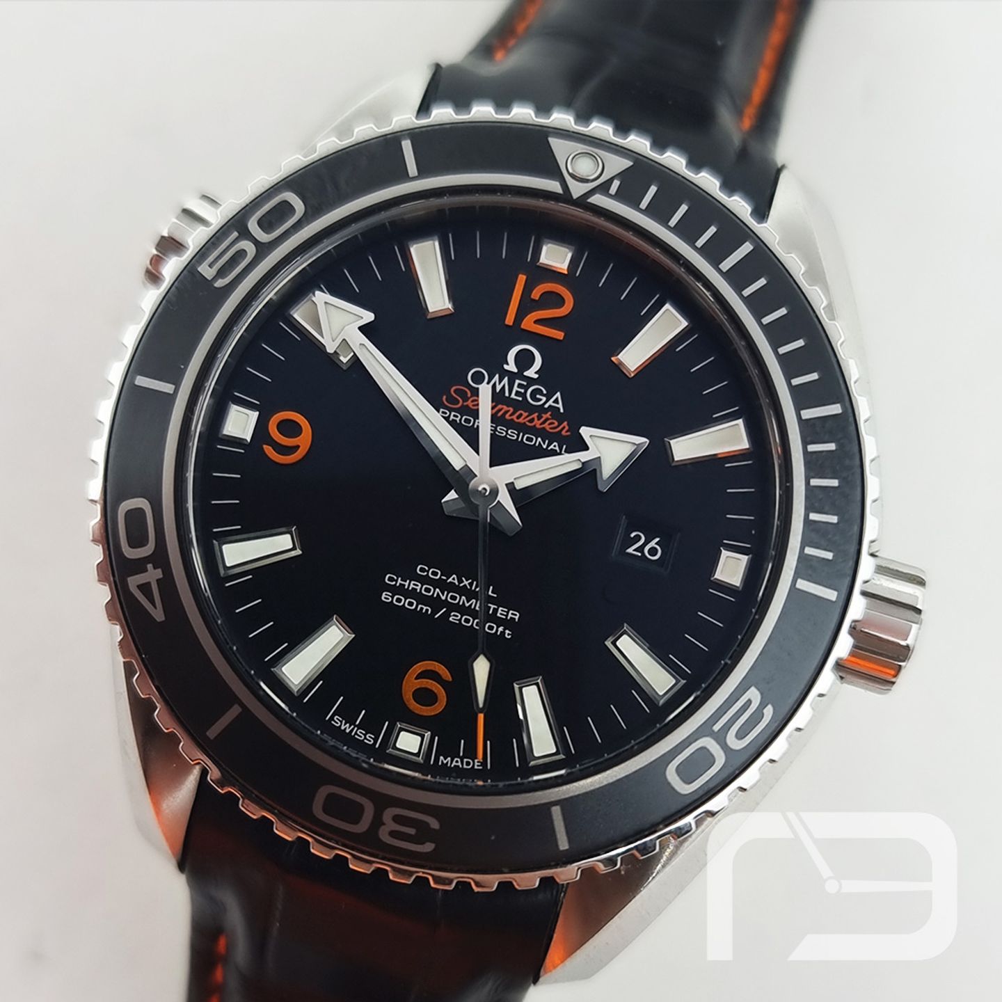 Omega Seamaster Planet Ocean 232.33.38.20.01.002 (Onbekend (willekeurig serienummer)) - Zwart wijzerplaat 38mm Staal (1/8)